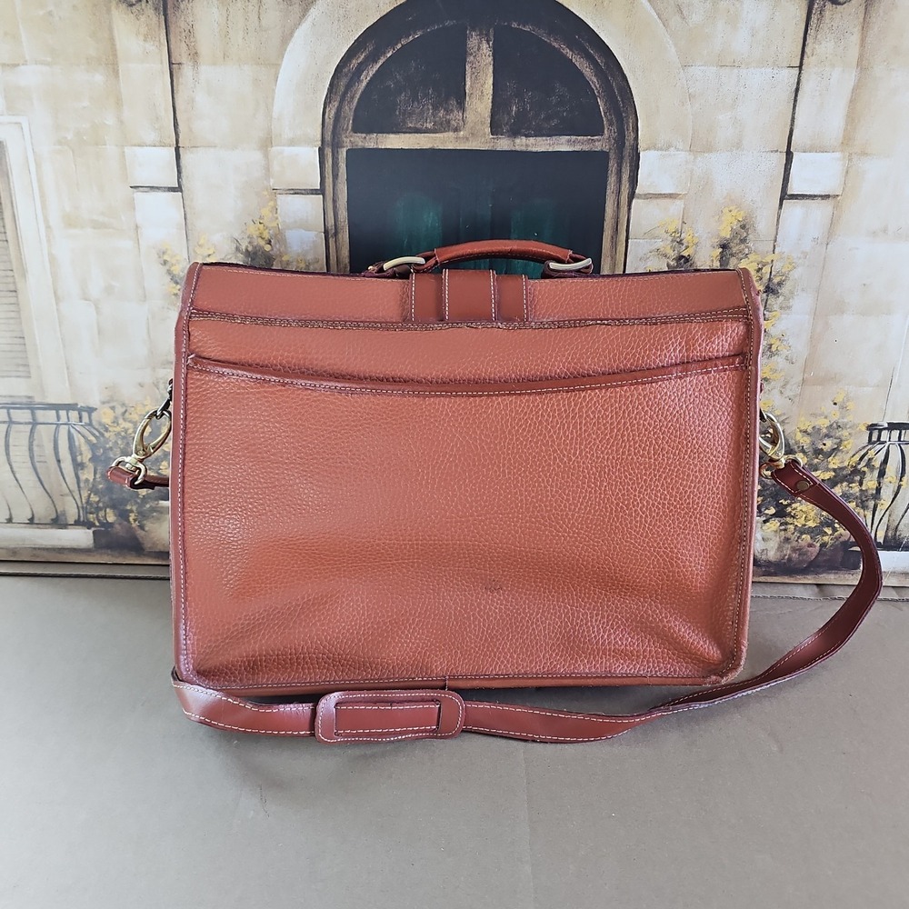Vintage Dooney & Bourke Awl leather extra large messenger bag Excellent! - Picture 5 of 16